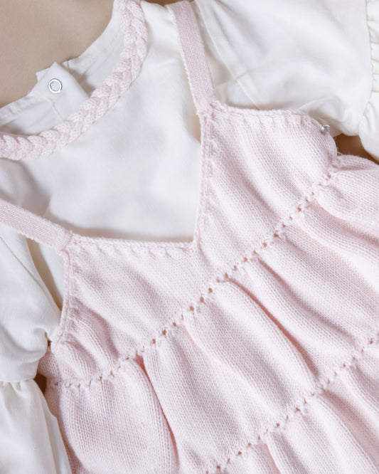 فستان بيبي ١-١٢ شهر ، قطن غزل🤍🩷