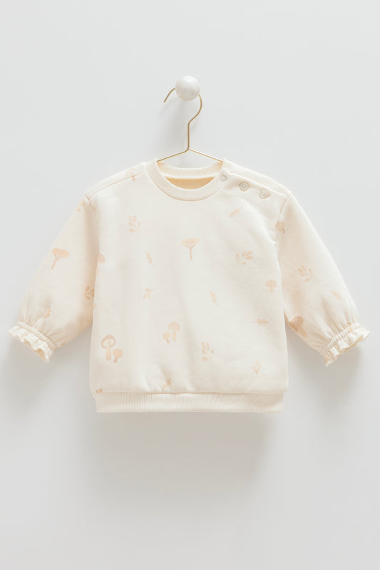 طقم قطن مبطن ٣ قطع ٣-٢٤ شهر 🍄ايفوري