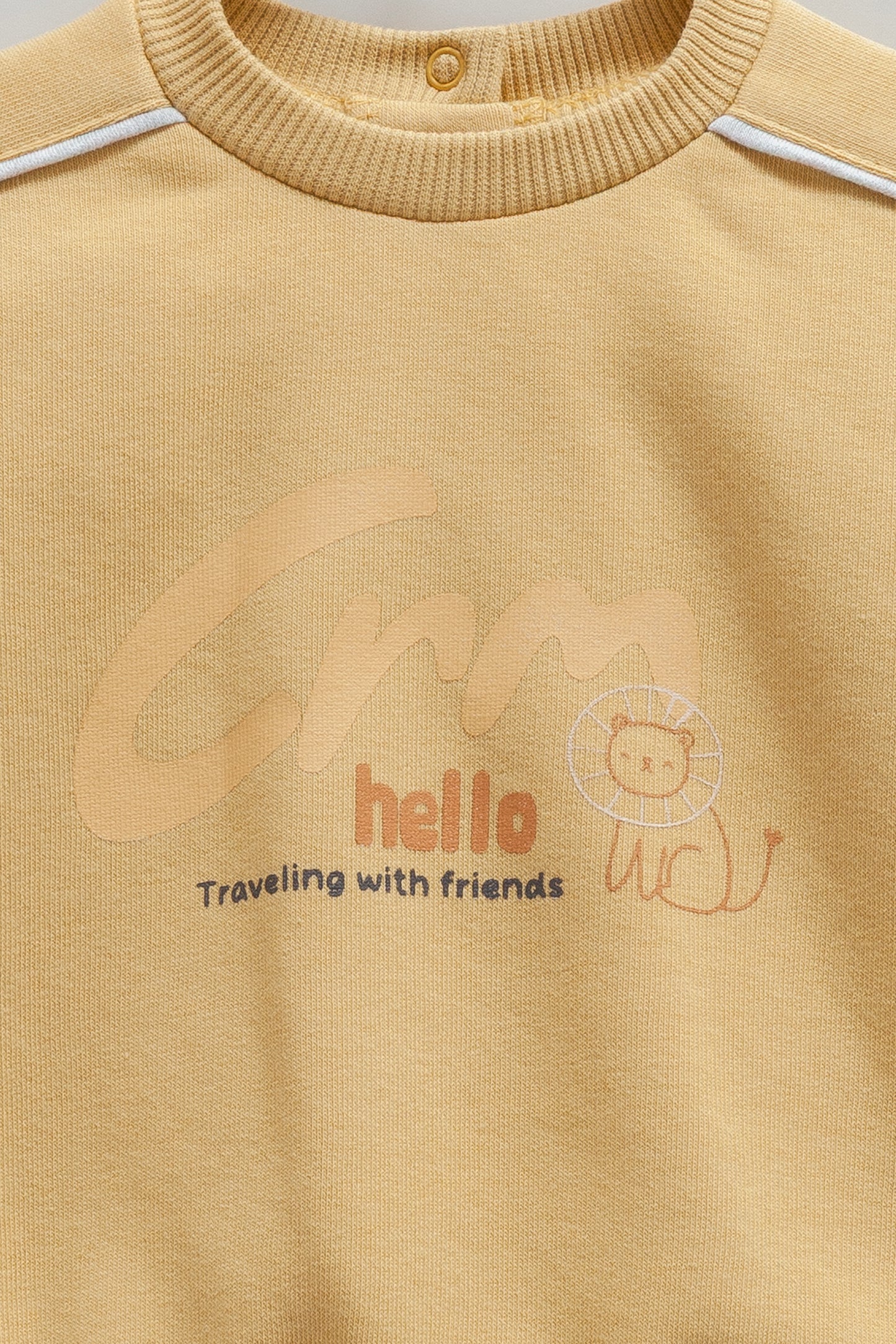 ترينينج قطن مبطن ١-١٢ شهر اصفر 🦁