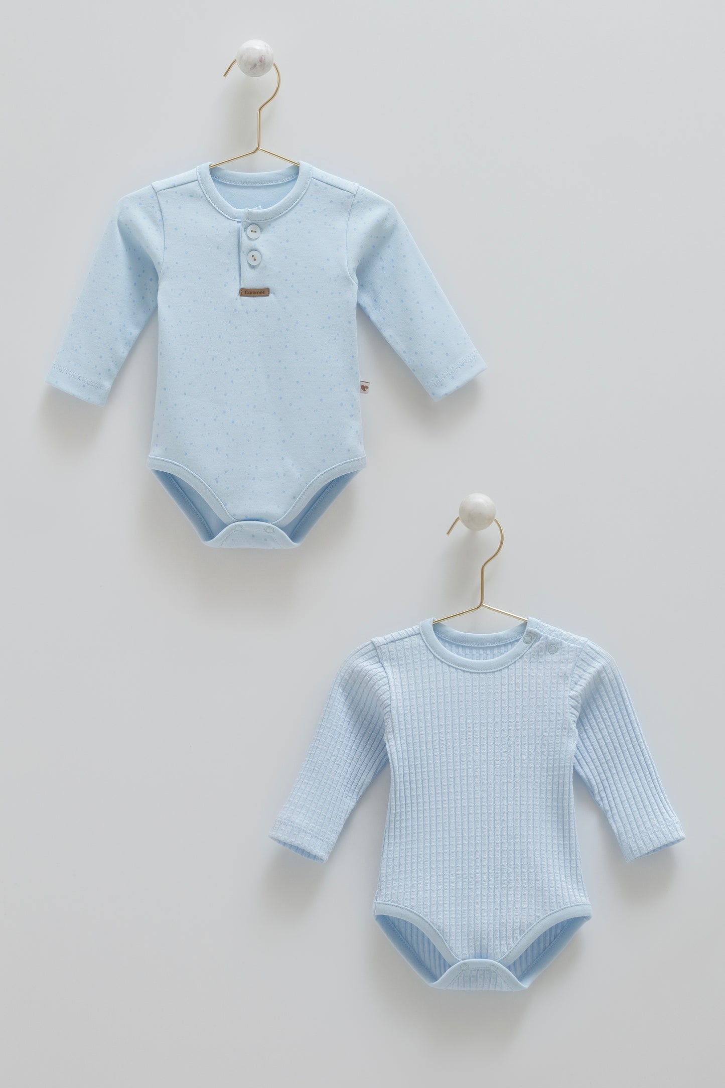 طقم تبان بيبي قطعتين قطن ١٠٠٪ ازرق