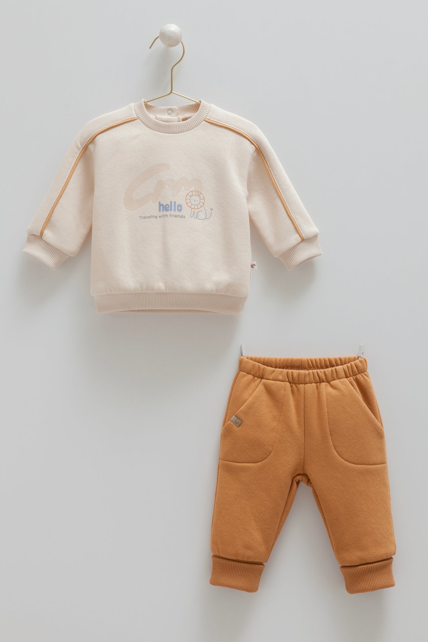 ترينينج قطن مبطن ١-١٢ شهر بيج 🦁