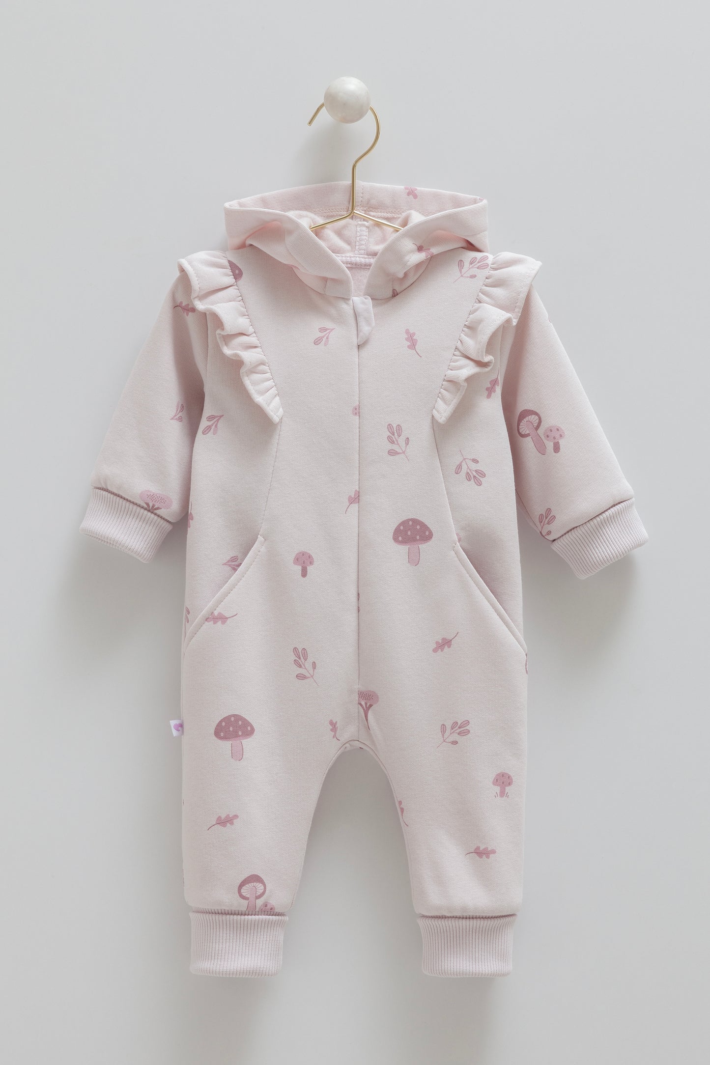 أفرهول قطن مبطن ١-١٢ شهر🍄نهدي