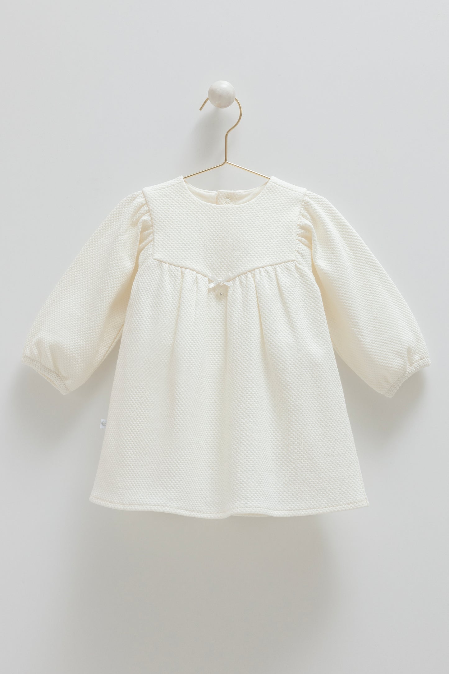 فستان بيبي قطن ١٠٠٪‏ ايفوري🎀