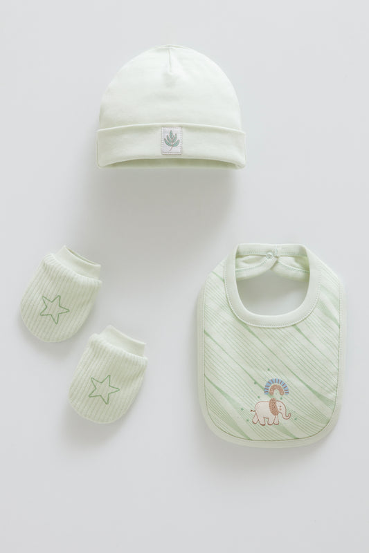 طقم طاقية ٣ قطع قطن ١٠٠٪‏ 🧸