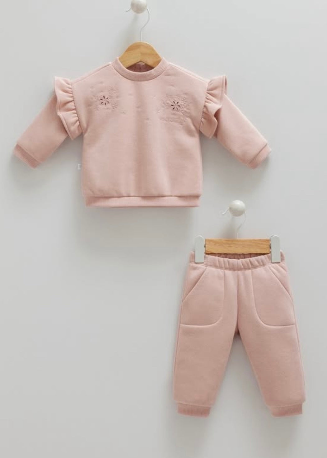 طقم بيبي قطن مبطن - لون سومو