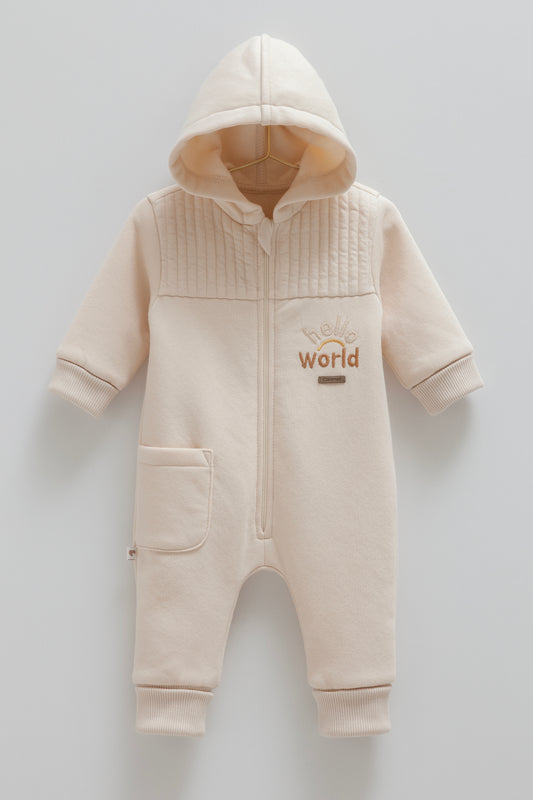 أفرهول قطن مبطن ١-١٢ شهر بيج👼🏻