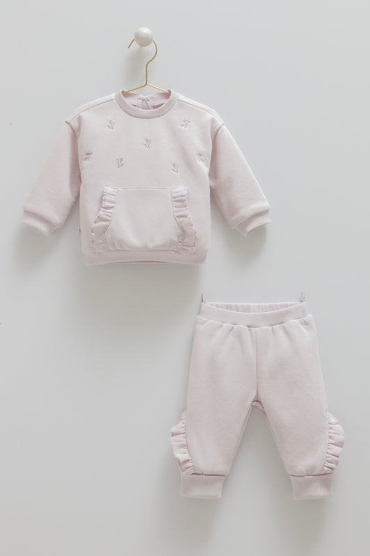 طقم قطن مبطن ١-١٢ شهر🌸نهدي