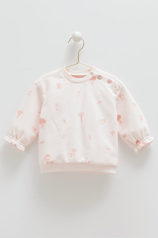 طقم قطن مبطن ٣ قطع ٣-٢٤ شهر 🍄زهري