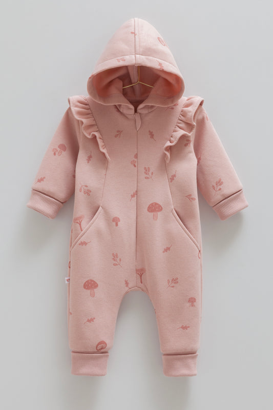 أفرهول قطن مبطن ١-١٢ شهر🍄وردي