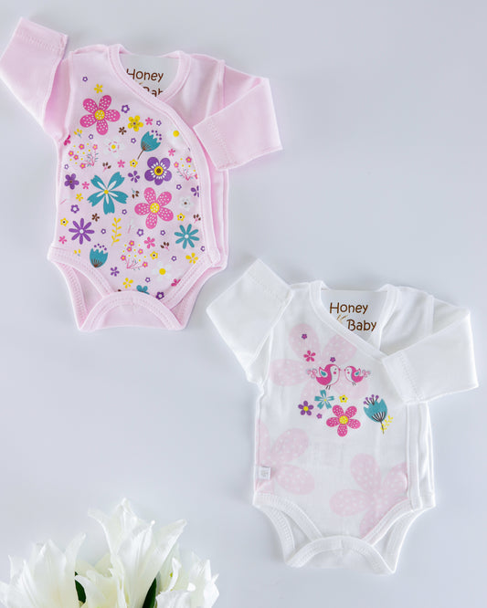 2 Pieces Top clothing tinny baby 2-3 KG- Pink