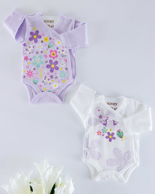 2 Pieces Top clothing tinny baby 2-3 KG- Purple