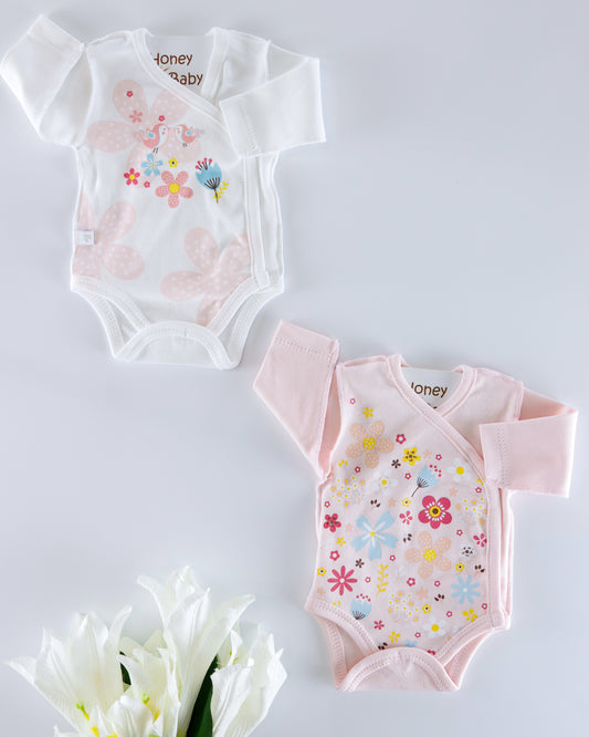 2 Pieces Top clothing tinny baby 2-3 KG- Salmon