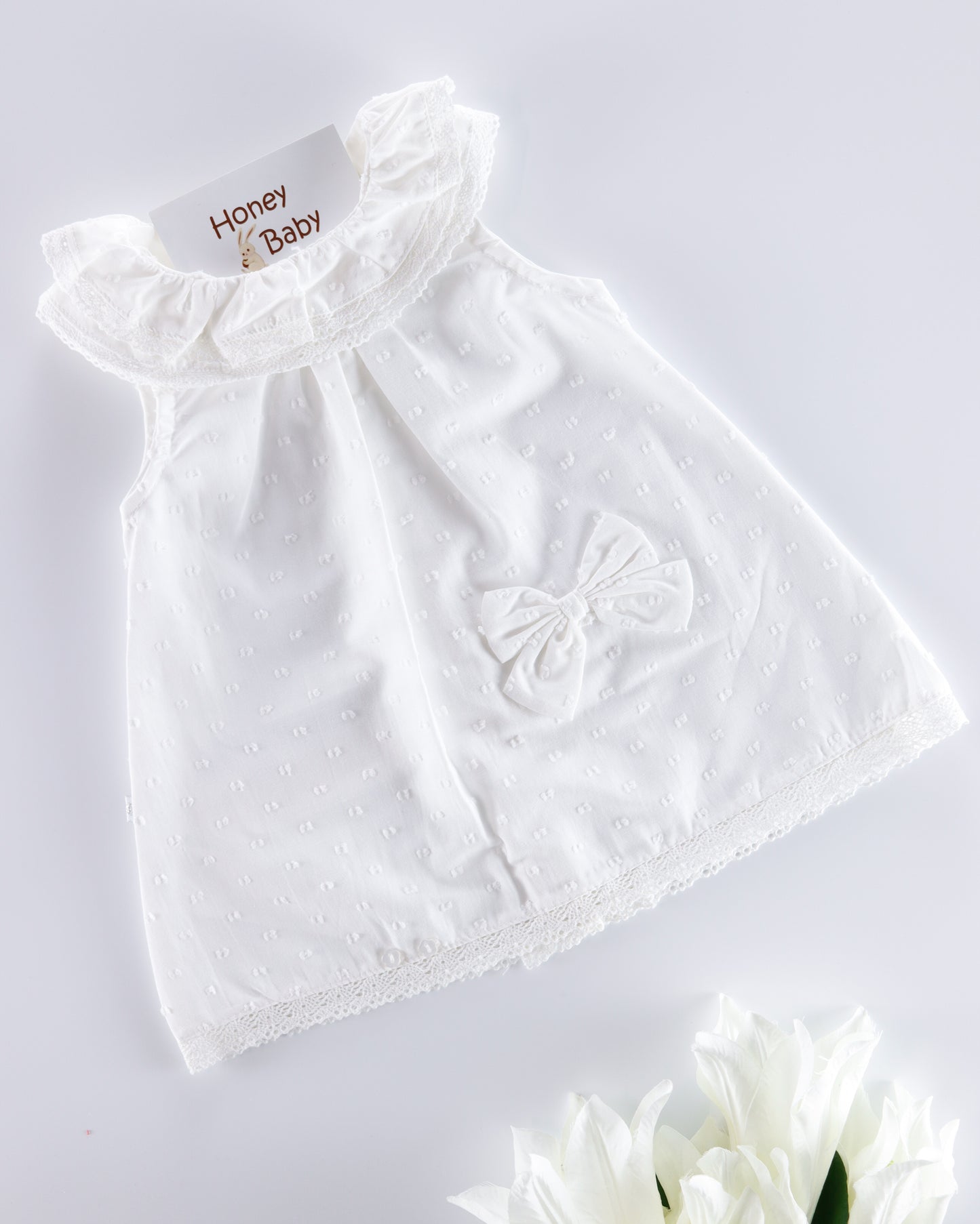 Baby girl dress- white