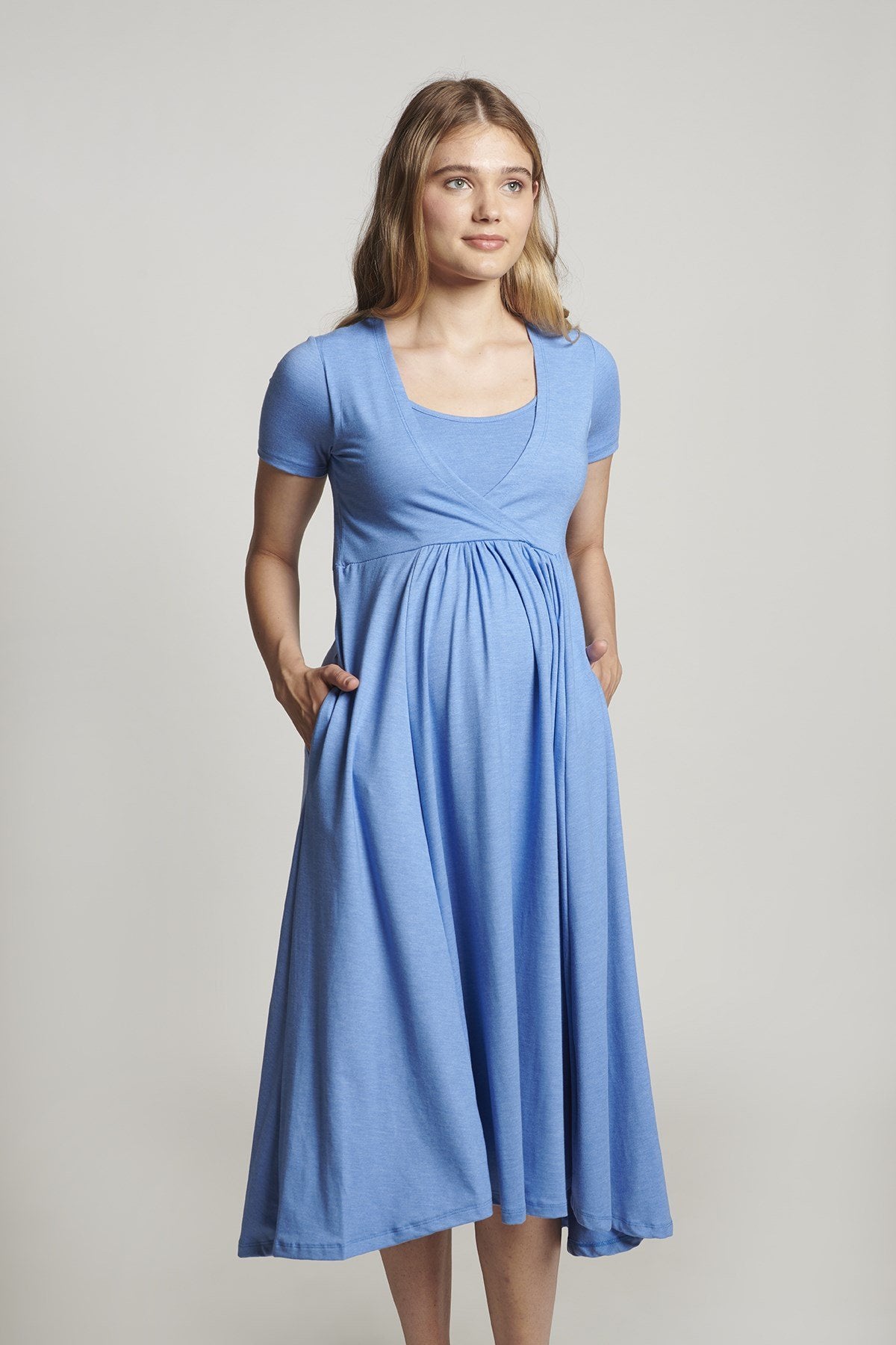 Miray Maternity Dress - Blue